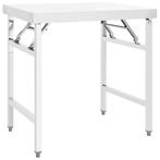 vidaXL Keukenwerktafel inklapbaar 85x60x80 cm roestvrij, Verzenden
