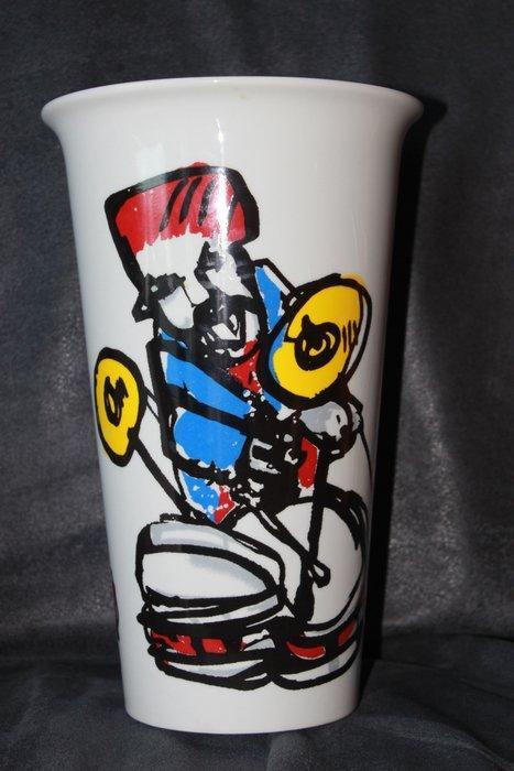 Plateelbakkerij Schoonhoven - Herman Brood - Ikebana vaas -, Antiek en Kunst, Antiek | Glaswerk en Kristal