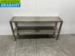 RVS Dubbele Etagère Brug 140 cm Horeca, Ophalen of Verzenden, Nieuw in verpakking