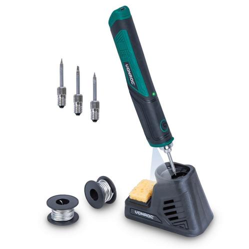 Soldeerbout 4V op accu | Incl. houder, soldeer tin- en tips, Doe-het-zelf en Bouw, Overige Doe-Het-Zelf en Bouw, Nieuw, Verzenden