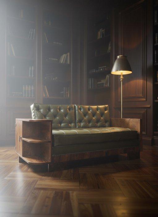 Sofa - Hout, Messing, Textiel, Antiek en Kunst, Antiek | Meubels | Stoelen en Sofa's