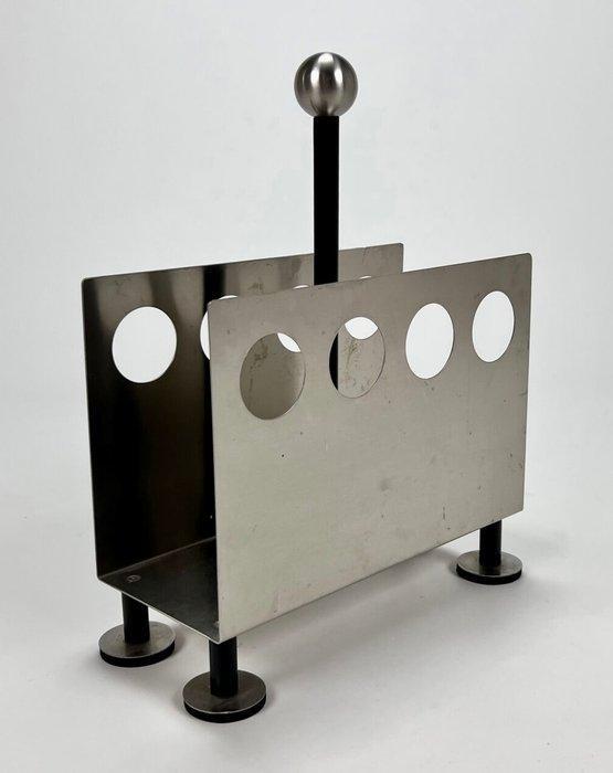 Zack - Tijdschriftenhouder - Roestvrij staal, Antiek en Kunst, Kunst | Designobjecten