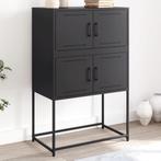 vidaXL Dressoir 68,5x38,5x107 cm staal zwart, Huis en Inrichting, Kasten | Dressoirs, Verzenden, Nieuw