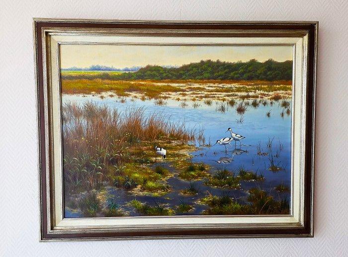 Ron Meilof (1953-2016) - Snippen aan de waterkant, Antiquités & Art, Art | Peinture | Classique