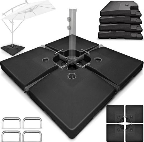 tillvex® Parasolstandaard 90 liter / 120 kg – 4-delig voor z, Tuin en Terras, Overige Tuin en Terras, Verzenden