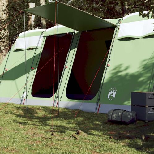 vidaXL Tente familiale tunnel 10 personnes vert, Caravanes & Camping, Tentes, Neuf, Envoi