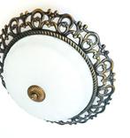 Plafondlamp - Glas, Messing, Antiek en Kunst