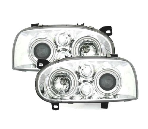 PHARES VOLKSWAGEN VW GOLF MK3 91-97 ANGEL EYES LOOK MK4 FOND, Auto-onderdelen, Verlichting, Verzenden
