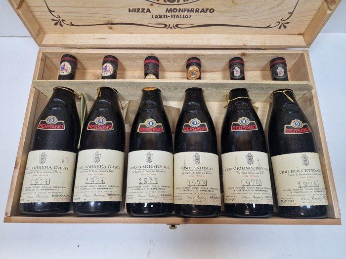 1974 , 1974, 1975 Bersano: Barolo, Barbaresco, Barbera, Verzamelen, Wijnen