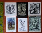 Lot with 133 ex-libris & engravings by German artists.