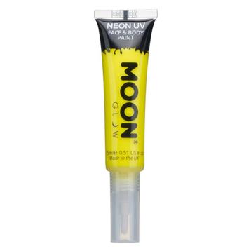 Moon Glow Neon UV Face Paint with Brush Applicator Intense Y, Verzenden