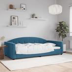 vidaXL Slaapbank 100x200 cm fluweel blauw, Verzenden, Nieuw