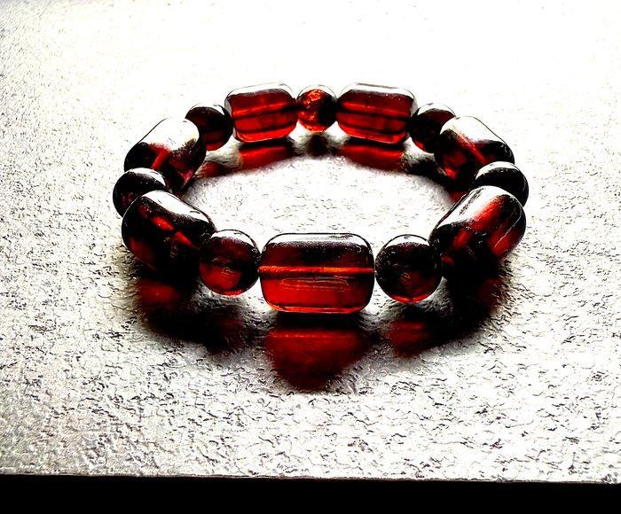 Baltisch amber armband kralen in kers - Barnsteen -, Verzamelen, Mineralen en Fossielen