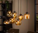 Hanglamp Gold Amber Glas - Dimbaar - Design - Nieuw 2024, Verzenden