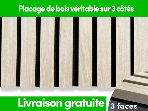 Panneaux muraux acoustiques 3 faces - chêne blanc, Bricolage & Construction, Plaques & Panneaux, Neuf, Envoi