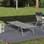 vidaXL Vouwbaar Campingbed met Draagtas - Grijs - 600D, Caravans en Kamperen, Verzenden, Nieuw