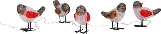 2dekans | Kerstfiguur Acryl - Vogels - LED - set van 5, Diversen, Kerst, Ophalen of Verzenden