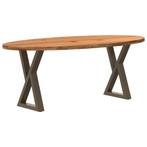 vidaXL Eettafel 200x100x74 cm ovaal massief eikenhout, Huis en Inrichting, Verzenden, Nieuw