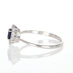 Zonder minimumprijs - Ring - 18 karaat Witgoud Saffier -, Nieuw