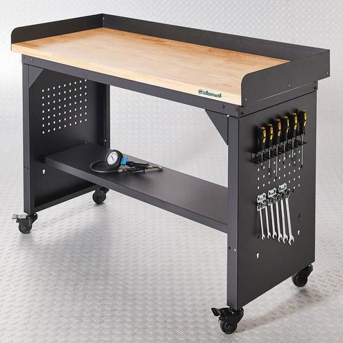 Datona Werkbank PRO met bamboe werkblad en legbord, Doe-het-zelf en Bouw, Werkbanken, Ophalen of Verzenden