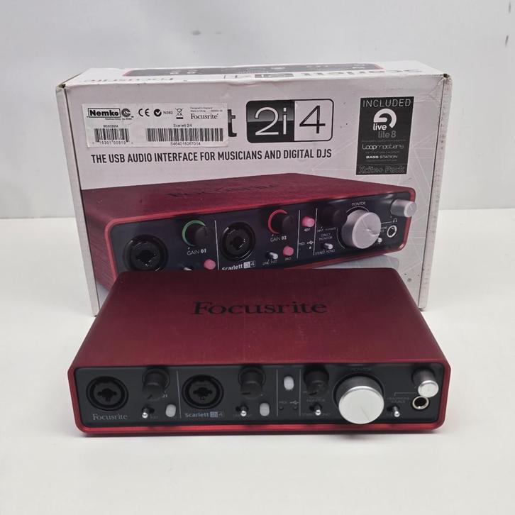Focusrite Scarlett 2i4 Gen2 Interface Incl. Doos |, Audio, Tv en Foto, Overige Audio, Tv en Foto, Nieuw, Ophalen of Verzenden