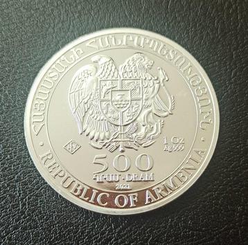 Arménie. 500 Dram 2021 Noahs Ark 1 Oz .999 (Sans Prix de beschikbaar voor biedingen