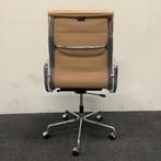 Design bureaustoel, Vitra soft Pad Chair EA 219, bruin leder, Ergonomisch, Gebruikt, Bureaustoel, Bruin