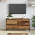 vidaXL TV Kast met lade Oud Hout 100 x 36 x 49,5 cm Bewerkt, Verzenden, Nieuw