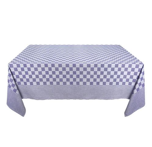 Tafelkleed Blauw en Wit Geblokt 140x200cm 100% Katoen - Treb, Huis en Inrichting, Keuken | Textiel, Tafelkleed of Tafelzeil, Overige kleuren