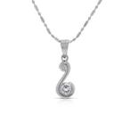 Halsketting - 18 karaat Witgoud -  0.20ct. tw. Diamant, Handtassen en Accessoires, Nieuw