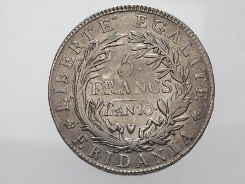Italie, République Subalpine 5 Franchi An 10 (1802) Torino, Postzegels en Munten, Munten | Europa | Niet-Euromunten