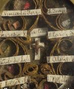 Reliekhouder - Glas, Textiel, Gouden Metaal - 1850-1900 -