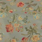 Brokaatstof (Lampasso) Italiaans - Groene zijde –