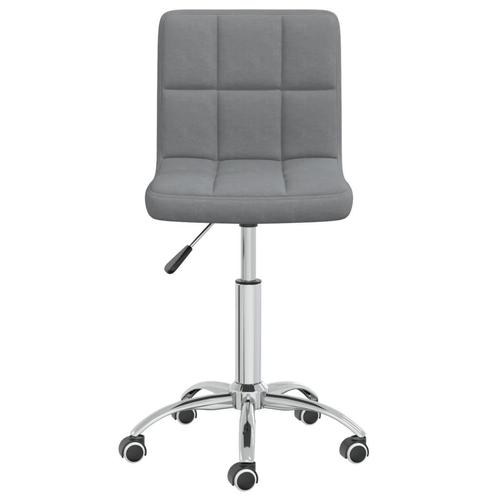 vidaXL Eetkamerstoel draaibaar stof lichtgrijs, Huis en Inrichting, Stoelen, Nieuw, Verzenden