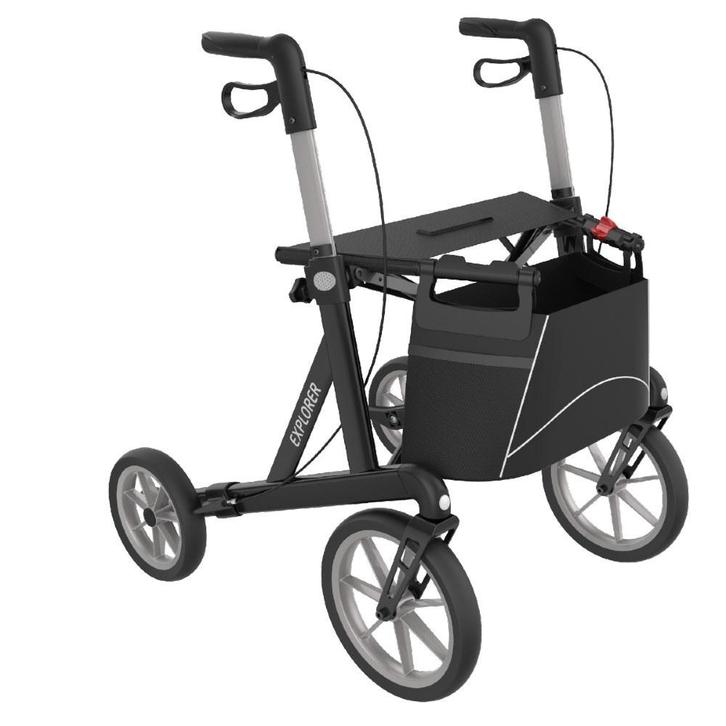 Rehasense Explorer outdoor rollator STANDARD - Zwart, Diversen, Rollators, Ophalen of Verzenden