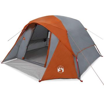 4-pers Tent Grijs/Oranje | Retour Deal | 46% Korting beschikbaar voor biedingen