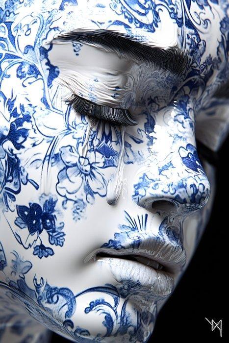 NYX - LÉclat Fragile  Larme de Porcelaine, Antiek en Kunst, Kunst | Schilderijen | Modern