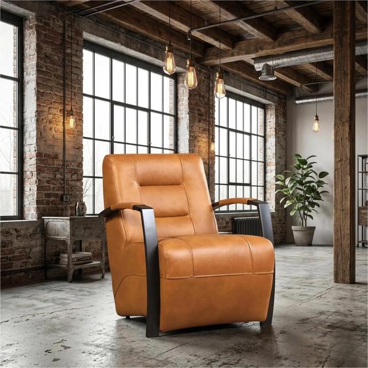 Leren fauteuil Magnificent, Huis en Inrichting, Fauteuils, 50 tot 75 cm, 75 tot 100 cm, Nieuw, Leer, Ophalen of Verzenden