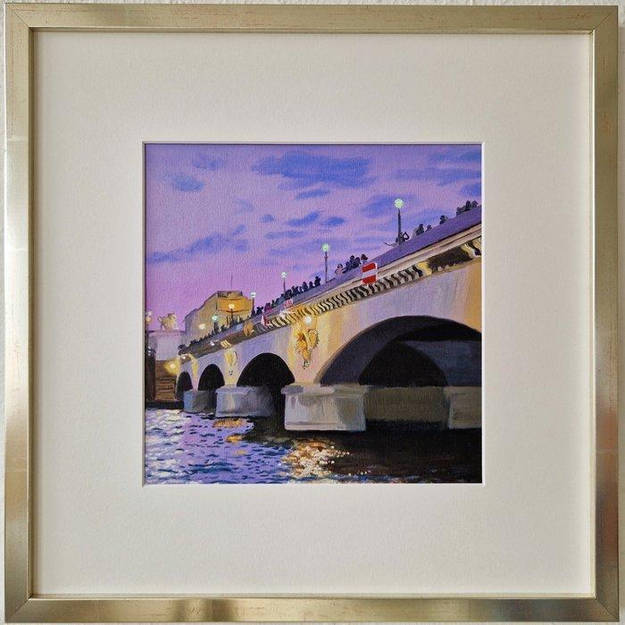 Ulla Kutter - Le pont d Léna, Antiek en Kunst, Kunst | Schilderijen | Modern