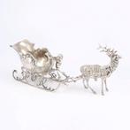 Rendier met Slede - Miniatuur figuur - .800 zilver