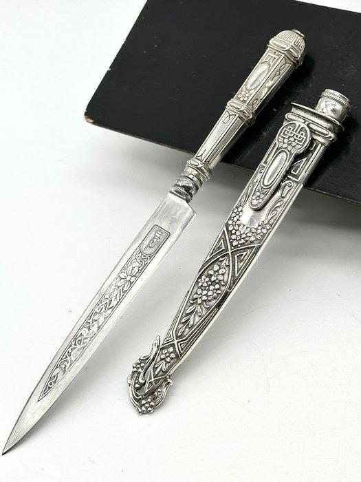 Dolk - No reserve-Handgemaakte Laars mes/Boot Knife met, Antiek en Kunst, Antiek | Zilver en Goud