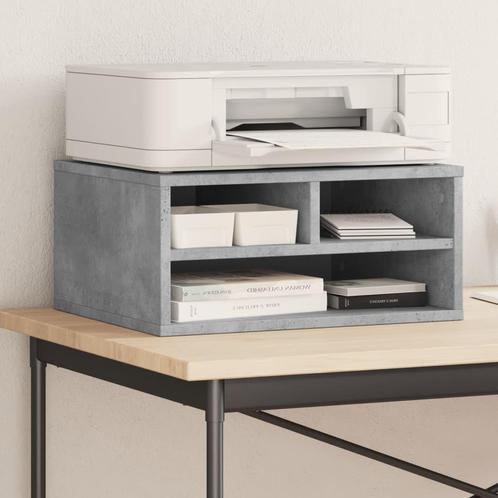 vidaXL Printerkastje 49x40x22,5 cm bewerkt hout betongrijs, Computers en Software, Printers, Nieuw, Verzenden