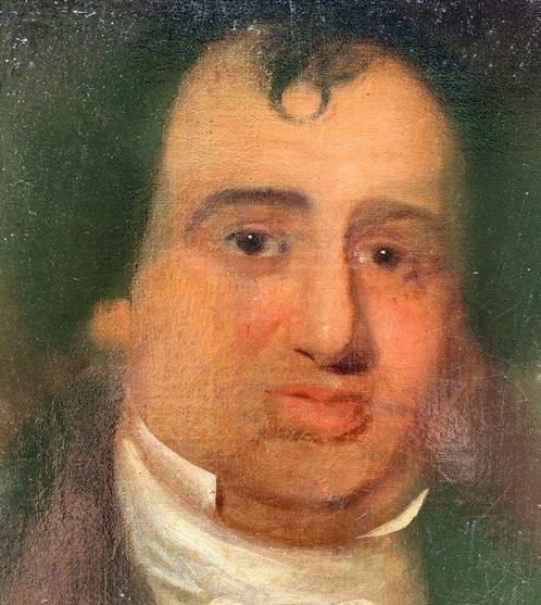 Italian school (XIX) - Portrait of a gentleman with a book, Antiek en Kunst, Kunst | Schilderijen | Klassiek