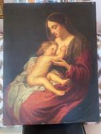 Seguace di Antony Van Dick (XVII) - Madonna col bambino, Antiek en Kunst