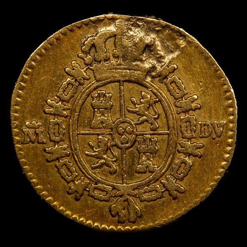 Spanje. Carlos III. 1/2 Escudo 1788 - Madrid D.V (Usada como, Postzegels en Munten, Munten | Europa | Niet-Euromunten