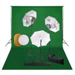 vidaXL Fotostudioset met lampen, paraplus, achtergrond en, Audio, Tv en Foto, Verzenden, Nieuw