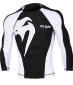 Venum Giant Rash Guard L/S Zwart Wit, Nieuw, Maat 56/58 (XL), Venum, Vechtsport