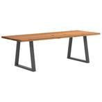 vidaXL Eettafel rechthoekig 240x90x74 cm massief eikenhout, Huis en Inrichting, Tafels | Eettafels, Verzenden, Nieuw