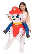 KIMU® Opblaas Kostuum Kinderen Patrol Paw Zittend Op Dalmati, Ophalen of Verzenden, Nieuw