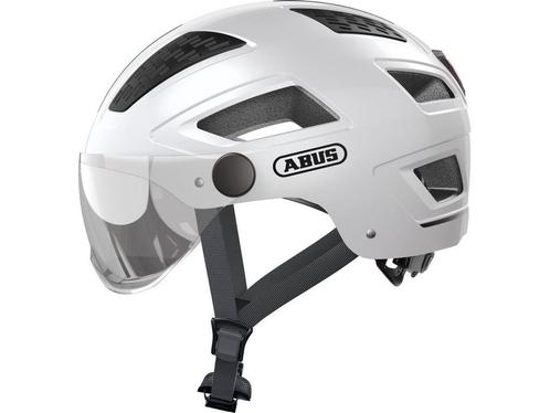 Abus Hyban 2.0 ACE stadsfiets helm - Polar White -L, Fietsen en Brommers, Fietsaccessoires | Fietshelmen, Zo goed als nieuw, Verzenden